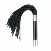 Черная плеть Easytoys Flogger With Metal Grip - 38 см. - Easy toys - купить с доставкой в Мытищах