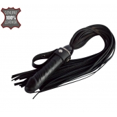 Черная плеть  Ковбой  с ручкой-фаллосом - 55 см. - Sitabella - купить с доставкой в Мытищах