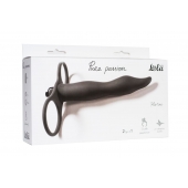 Черная вибронасадка для двойного проникновения Flirtini - 15,9 см. - Lola Games - купить с доставкой в Мытищах