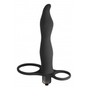 Черная вибронасадка для двойного проникновения Flirtini - 15,9 см. - Lola Games - купить с доставкой в Мытищах