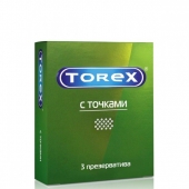 Текстурированные презервативы Torex  С точками  - 3 шт. - Torex - купить с доставкой в Мытищах