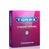 Презервативы Torex  Сладкая любовь  с ароматом клубники - 3 шт. - Torex - купить с доставкой в Мытищах