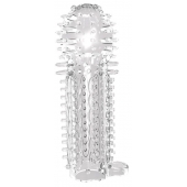 Закрытая прозрачная насадка на пенис с шипиками Nubby Sleeve - 14,5 см. - Chisa - в Мытищах купить с доставкой