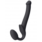 Черный безремневой страпон Silicone Bendable Strap-On S - Strap-on-me - купить с доставкой в Мытищах