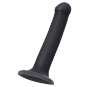 Черный фаллос на присоске Silicone Bendable Dildo M - 18 см. - Strap-on-me - купить с доставкой в Мытищах
