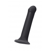 Черный фаллос на присоске Silicone Bendable Dildo L - 19 см. - Strap-on-me - купить с доставкой в Мытищах