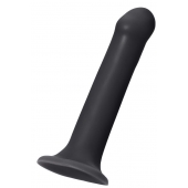 Черный фаллос на присоске Silicone Bendable Dildo L - 19 см. - Strap-on-me - купить с доставкой в Мытищах