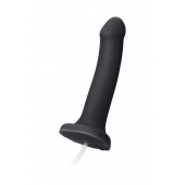 Черный фаллос с имитацией эякуляции Silicon Cum Dildo L - 19,6 см. - Strap-on-me - купить с доставкой в Мытищах