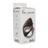 Черное эрекционное виброкольцо Pure Passion Sunset - Lola Games - в Мытищах купить с доставкой