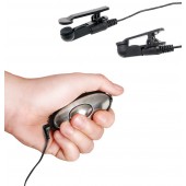 Черные электрические зажимы для сосков Shock Therapy Nipple Clamps - Pipedream - купить с доставкой в Мытищах