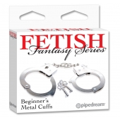 Металлические наручники Beginner s Metal Cuffs - Pipedream - купить с доставкой в Мытищах