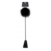 Черный стек Feather Crop с пуховкой на конце - 53,3 см. - Pipedream - купить с доставкой в Мытищах