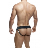 Черный мужской страпон DR. SKIN 6INCH HOLLOW STRAP ON - 16 см. - Blush Novelties - купить с доставкой в Мытищах