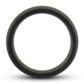 Черно-зеленое эрекционное кольцо Silicone Go Pro Cock Ring - Blush Novelties - в Мытищах купить с доставкой