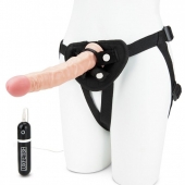 Регулируемые трусики с вибрирующей насадкой - 21 см. - Lux Fetish - купить с доставкой в Мытищах