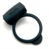 Темно-серое эрекционное кольцо Vibrating Love Ring с вибрацией - Fifty Shades of Grey - в Мытищах купить с доставкой
