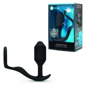 Черное эрекционное кольцо с анальным плагом Snug   Tug - b-Vibe - в Мытищах купить с доставкой