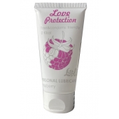 Лубрикант на водной основе с ароматом малины Love Protection Raspberry - 50 мл. - Lola Games - купить с доставкой в Мытищах