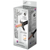 Пояс-трусики с насадкой Glamour Silver - 15,5 см. - LOVETOY (А-Полимер) - купить с доставкой в Мытищах