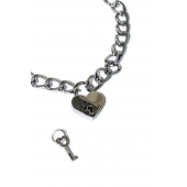 Серебристый ошейник Embrace с ключиком - Lola Games - купить с доставкой в Мытищах