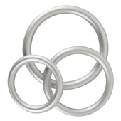 Набор из 3 эрекционных колец под металл Metallic Silicone Cock Ring Set - Orion - в Мытищах купить с доставкой