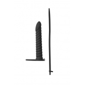 Черная вибронасадка для двойного проникновения Rori - 17 см. - Lola Games - купить с доставкой в Мытищах