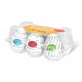 Набор из 6 мастурбаторов Tenga EGG Easy Beat с различным рельефом - Tenga - в Мытищах купить с доставкой
