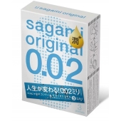 Ультратонкие презервативы Sagami Original 0.02 Extra Lub с увеличенным количеством смазки - 3 шт. - Sagami - купить с доставкой в Мытищах