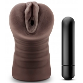 Коричневый мастурбатор-вагина Hot Chocolate Brianna - Blush Novelties - в Мытищах купить с доставкой