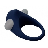 Гладкое синее эрекционное виброкольцо STIMU RING - Dream Toys - в Мытищах купить с доставкой