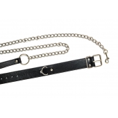 Черный ошейник с поводком Wild - Lola Games - купить с доставкой в Мытищах