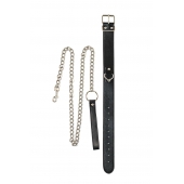 Черный ошейник с поводком Wild - Lola Games - купить с доставкой в Мытищах