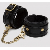 Черные оковы на ноги Bound to You Faux Leather Ankle Cuffs - Fifty Shades of Grey - купить с доставкой в Мытищах