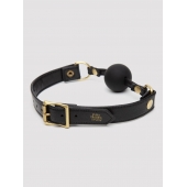 Черный кляп-шар Bound to You Faux Leather Ball Gag - Fifty Shades of Grey - купить с доставкой в Мытищах
