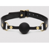Черный кляп-шар Bound to You Faux Leather Ball Gag - Fifty Shades of Grey - купить с доставкой в Мытищах