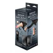 Черный женский пояс BEST SELECT с 3 насадками и вибрацией - LOVETOY (А-Полимер) - купить с доставкой в Мытищах