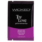 Лубрикант на водной основе для использования с игрушками WICKED Toy Love - 3 мл. - Wicked - купить с доставкой в Мытищах