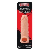 Телесная насадка EXTENDER WITH BALL STRAP 5.5 - 14 см. - Dream Toys - в Мытищах купить с доставкой