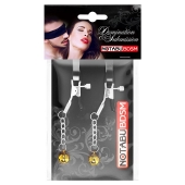 Оригинальные зажимы на соски с желтыми шариками - Notabu - купить с доставкой в Мытищах