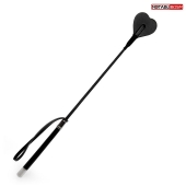 Черный стек с наконечником-сердечком - 54 см. - Notabu - купить с доставкой в Мытищах