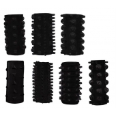 Набор из 7 черных насадок PENIS SLEEVES SET - Dream Toys - в Мытищах купить с доставкой