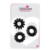 Набор из 3 черных эрекционных колец SET OF 3 COCKRINGS - Dream Toys - в Мытищах купить с доставкой