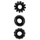 Набор из 3 черных эрекционных колец SET OF 3 COCKRINGS - Dream Toys - в Мытищах купить с доставкой
