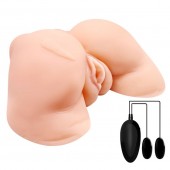 Телесная вибровагина Julie с 2 рабочими отверстиями - Baile - в Мытищах купить с доставкой