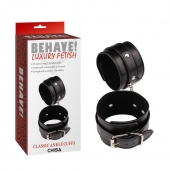 Черные оковы Classic Ankle Cuffs - Chisa - купить с доставкой в Мытищах