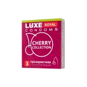 Презервативы с ароматом вишни LUXE Royal Cherry Collection - 3 шт. - Luxe - купить с доставкой в Мытищах