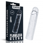 Прозрачная насадка-удлинитель Flawless Clear Penis Sleeve Add 1 - 15,5 см. - Lovetoy - в Мытищах купить с доставкой