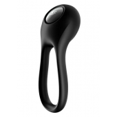 Черное эрекционное виброкольцо Majestic Duo - Satisfyer - в Мытищах купить с доставкой