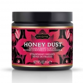 Пудра для тела Honey Dust Body Powder с ароматом клубники - 170 гр. - Kama Sutra - купить с доставкой в Мытищах