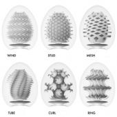 Набор из 6 мастурбаторов Tenga EGG IV с различным рельефом - Tenga - в Мытищах купить с доставкой
